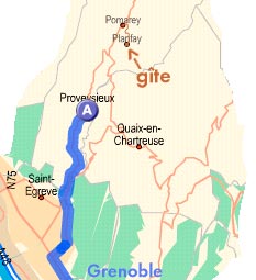 Accès au gite